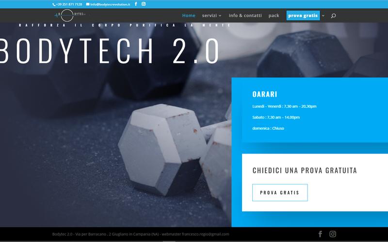 Home page di Bodytech 2.0